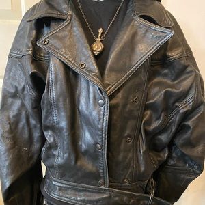 Vintage Christian Lauren Leather Motorcycle Jacket